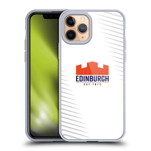 Edinburgh Rugby Graphic Art White Logo Soft Gel Case for Apple iPhone 11 Pro