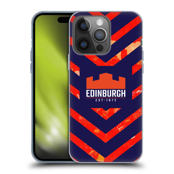 Edinburgh Rugby Graphic Art Orange Pattern Soft Gel Case for Apple iPhone 14 Pro