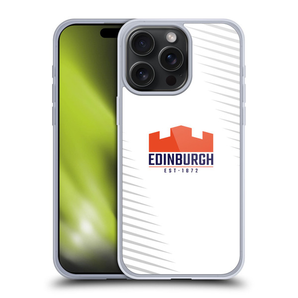 Edinburgh Rugby Graphic Art White Logo Soft Gel Case for Apple iPhone 15 Pro Max