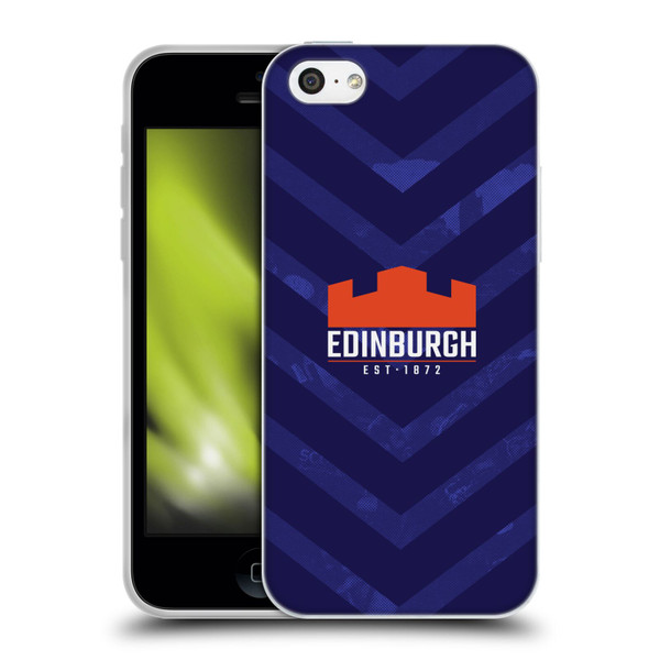 Edinburgh Rugby Graphic Art Blue Pattern Soft Gel Case for Apple iPhone 5c