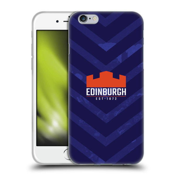 Edinburgh Rugby Graphic Art Blue Pattern Soft Gel Case for Apple iPhone 6 / iPhone 6s