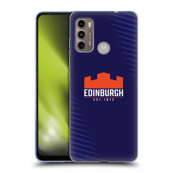 Edinburgh Rugby Graphic Art Blue Logo Soft Gel Case for Motorola Moto G60 / Moto G40 Fusion