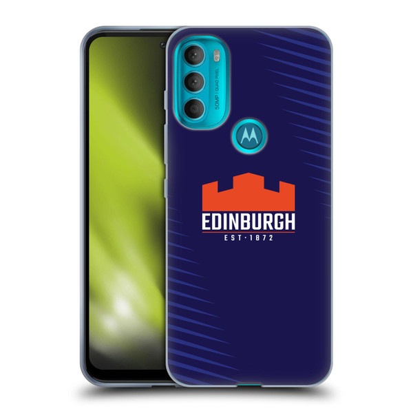 Edinburgh Rugby Graphic Art Blue Logo Soft Gel Case for Motorola Moto G71 5G