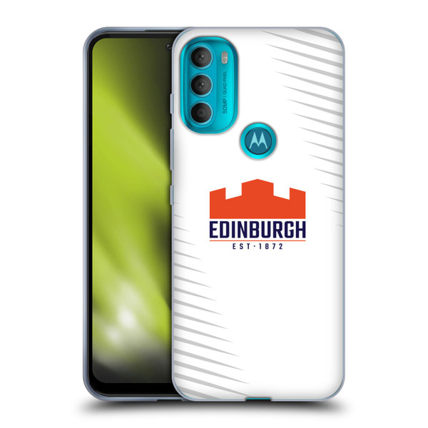 Edinburgh Rugby Graphic Art White Logo Soft Gel Case for Motorola Moto G71 5G