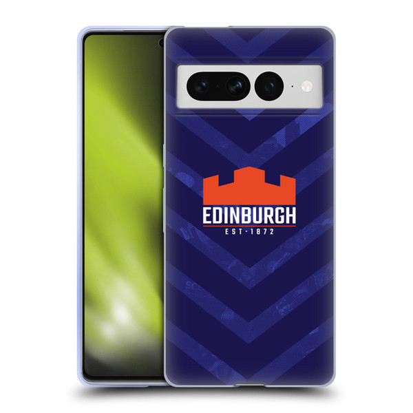 Edinburgh Rugby Graphic Art Blue Pattern Soft Gel Case for Google Pixel 7 Pro