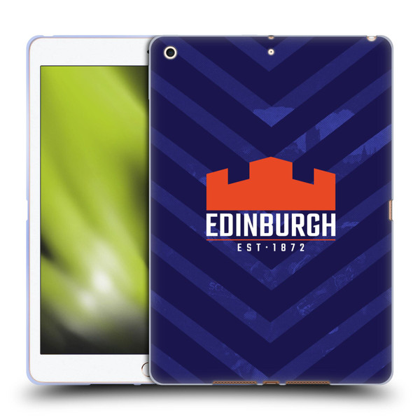 Edinburgh Rugby Graphic Art Blue Pattern Soft Gel Case for Apple iPad 10.2 2019/2020/2021