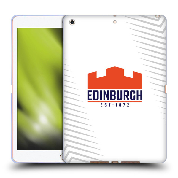 Edinburgh Rugby Graphic Art White Logo Soft Gel Case for Apple iPad 10.2 2019/2020/2021