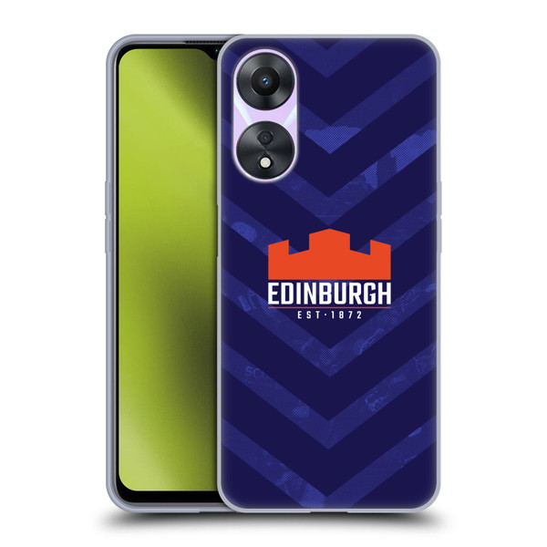 Edinburgh Rugby Graphic Art Blue Pattern Soft Gel Case for OPPO A78 5G
