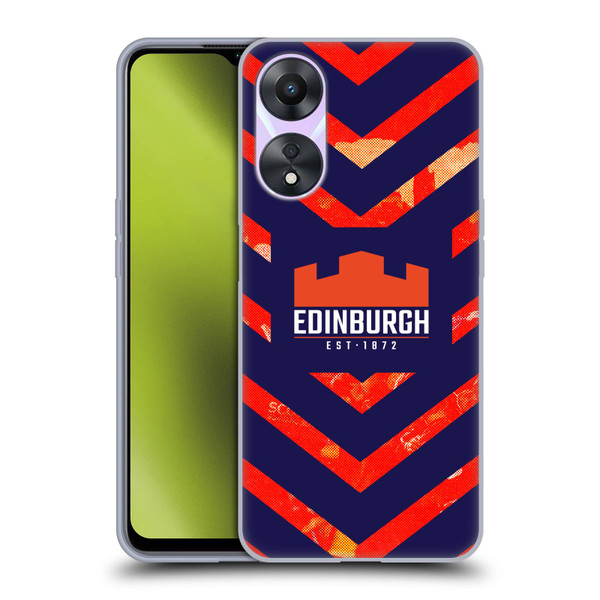 Edinburgh Rugby Graphic Art Orange Pattern Soft Gel Case for OPPO A78 5G