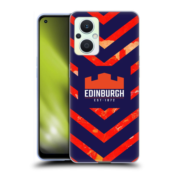 Edinburgh Rugby Graphic Art Orange Pattern Soft Gel Case for OPPO Reno8 Lite