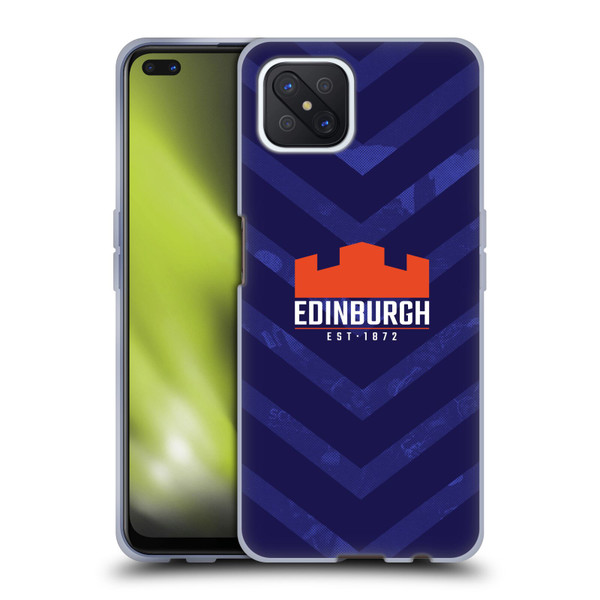 Edinburgh Rugby Graphic Art Blue Pattern Soft Gel Case for OPPO Reno4 Z 5G