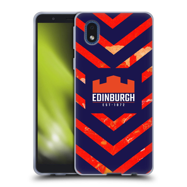 Edinburgh Rugby Graphic Art Orange Pattern Soft Gel Case for Samsung Galaxy A01 Core (2020)