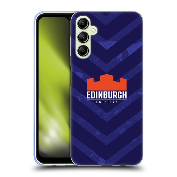 Edinburgh Rugby Graphic Art Blue Pattern Soft Gel Case for Samsung Galaxy A14 5G