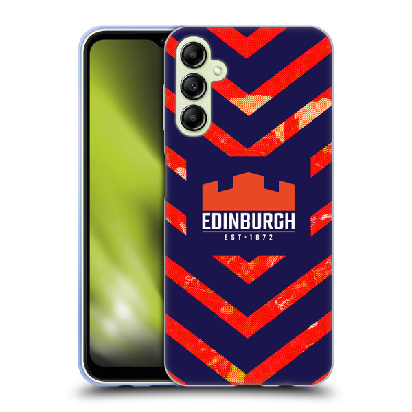 Edinburgh Rugby Graphic Art Orange Pattern Soft Gel Case for Samsung Galaxy A14 5G