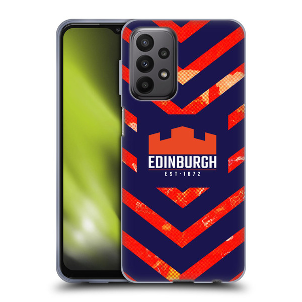 Edinburgh Rugby Graphic Art Orange Pattern Soft Gel Case for Samsung Galaxy A23 / 5G (2022)