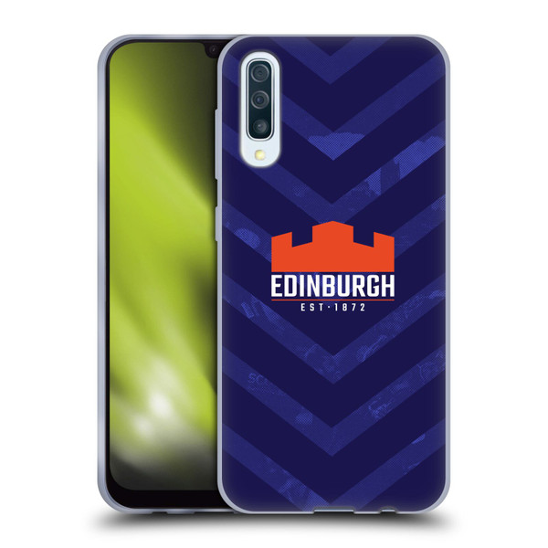 Edinburgh Rugby Graphic Art Blue Pattern Soft Gel Case for Samsung Galaxy A50/A30s (2019)