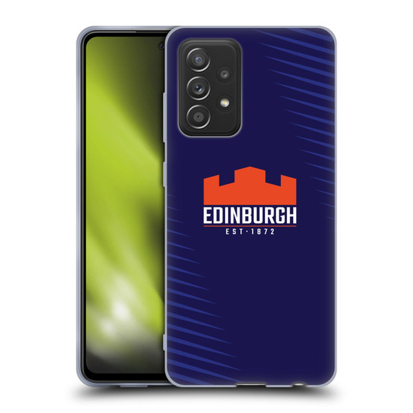 Edinburgh Rugby Graphic Art Blue Logo Soft Gel Case for Samsung Galaxy A52 / A52s / 5G (2021)