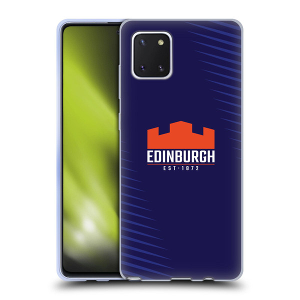 Edinburgh Rugby Graphic Art Blue Logo Soft Gel Case for Samsung Galaxy Note10 Lite