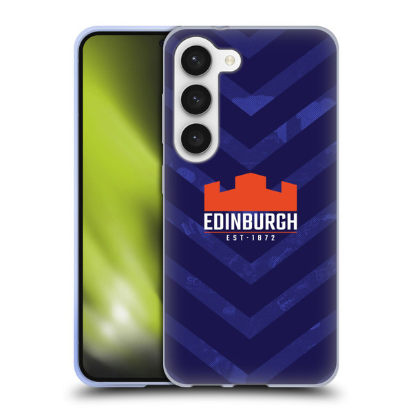 Edinburgh Rugby Graphic Art Blue Pattern Soft Gel Case for Samsung Galaxy S23 5G