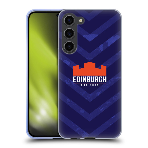 Edinburgh Rugby Graphic Art Blue Pattern Soft Gel Case for Samsung Galaxy S23+ 5G