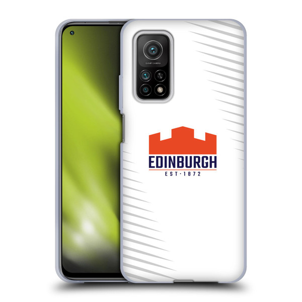 Edinburgh Rugby Graphic Art White Logo Soft Gel Case for Xiaomi Mi 10T 5G