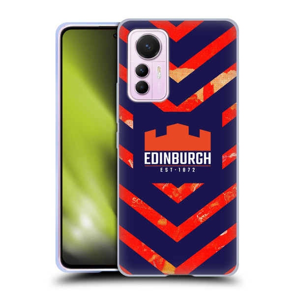 Edinburgh Rugby Graphic Art Orange Pattern Soft Gel Case for Xiaomi 12 Lite