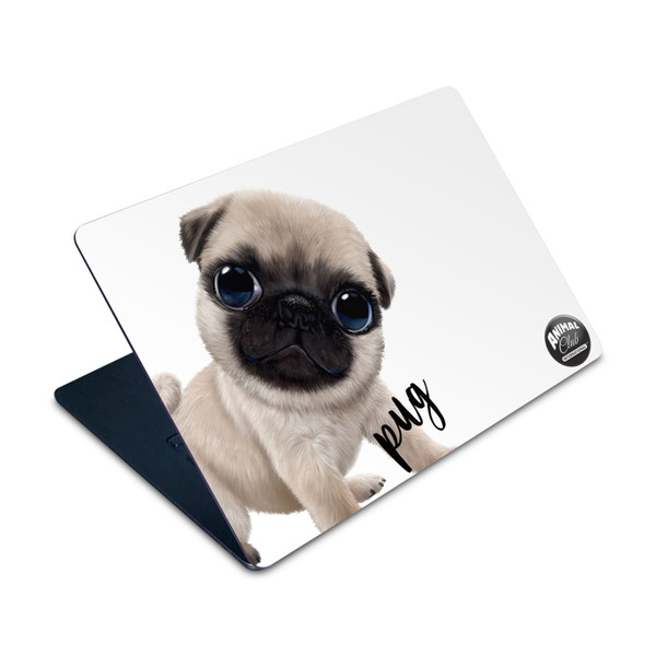 Animal Club International Faces Pug Vinyl Sticker Skin Decal Cover for Apple MacBook Air 15" M2 2023 