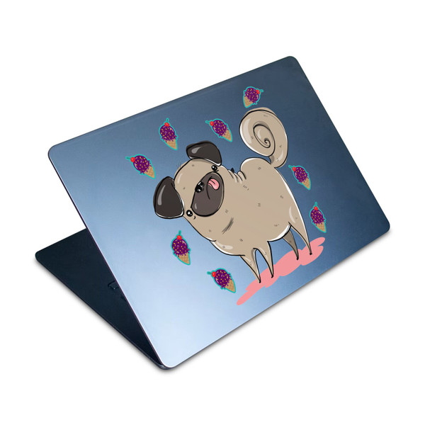 Grace Illustration Dogs Pug Vinyl Sticker Skin Decal Cover for Apple MacBook Air 15" M2 2023 