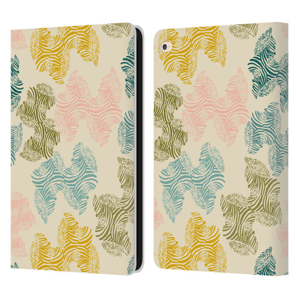 Gabriela Thomeu Art Zebra Green Leather Book Wallet Case Cover For Apple iPad Air 2 (2014)