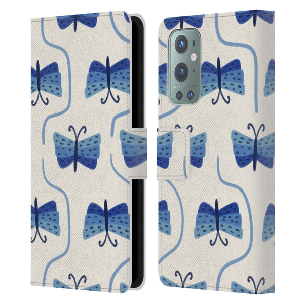 Gabriela Thomeu Art Butterfly Leather Book Wallet Case Cover For OnePlus 9