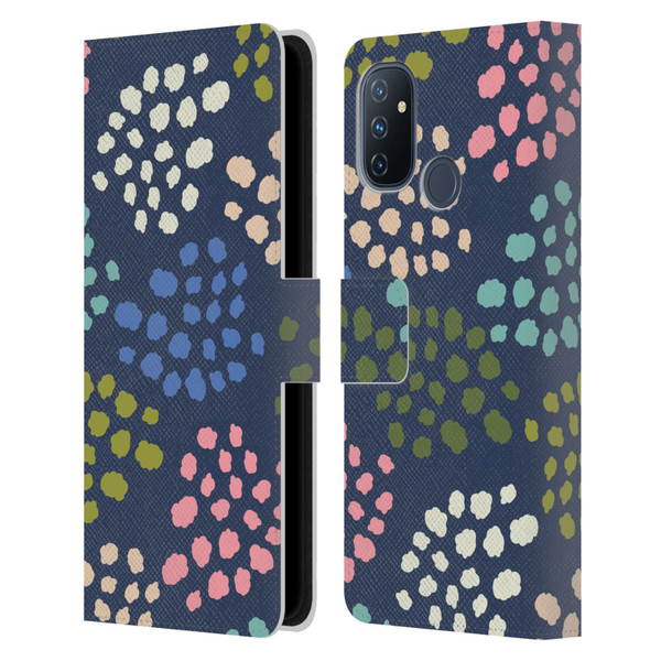 Gabriela Thomeu Art Colorful Spots Leather Book Wallet Case Cover For OnePlus Nord N100