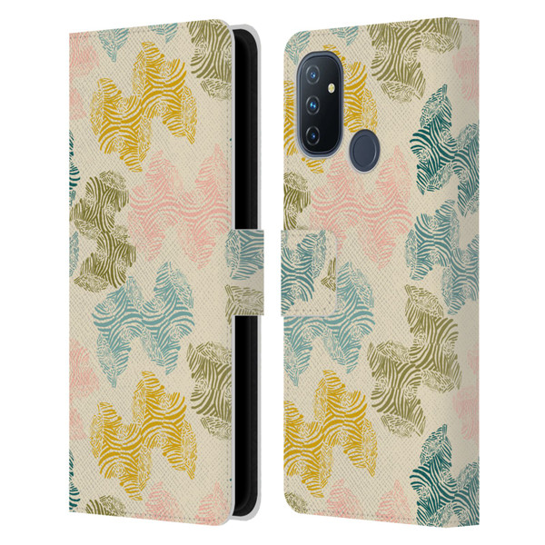 Gabriela Thomeu Art Zebra Green Leather Book Wallet Case Cover For OnePlus Nord N100