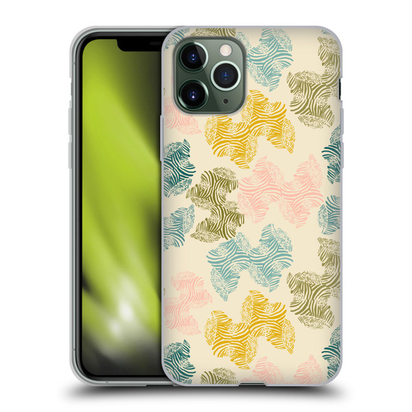 Gabriela Thomeu Art Zebra Green Soft Gel Case for Apple iPhone 11 Pro