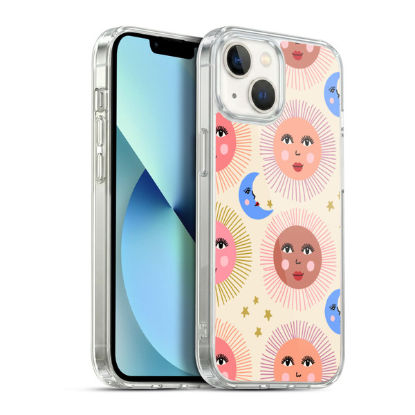 Gabriela Thomeu Art Sun Moon Star Soft Gel Case for Apple iPhone 13