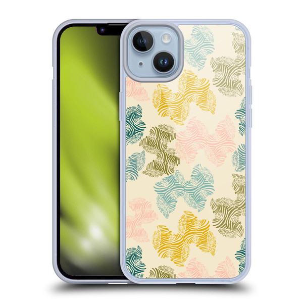 Gabriela Thomeu Art Zebra Green Soft Gel Case for Apple iPhone 14 Plus