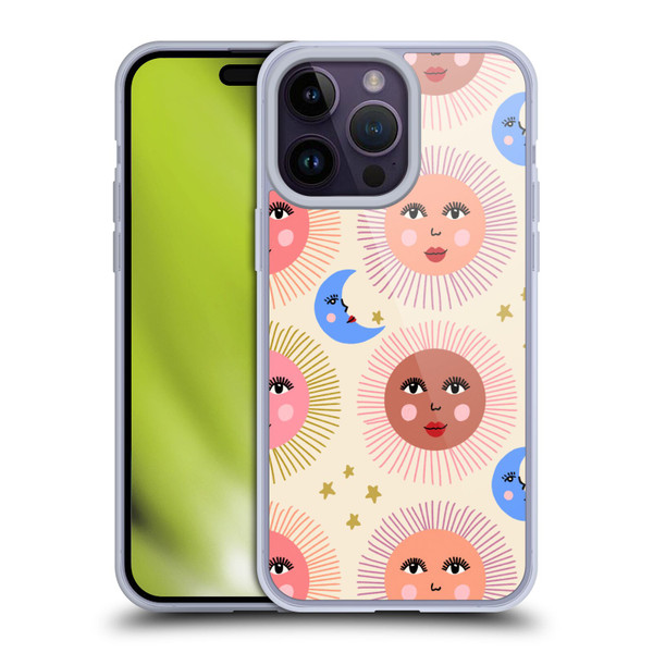 Gabriela Thomeu Art Sun Moon Star Soft Gel Case for Apple iPhone 14 Pro Max