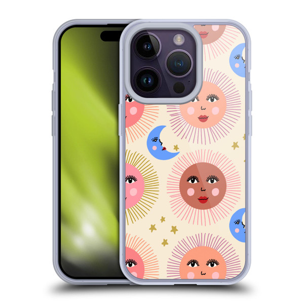 Gabriela Thomeu Art Sun Moon Star Soft Gel Case for Apple iPhone 14 Pro