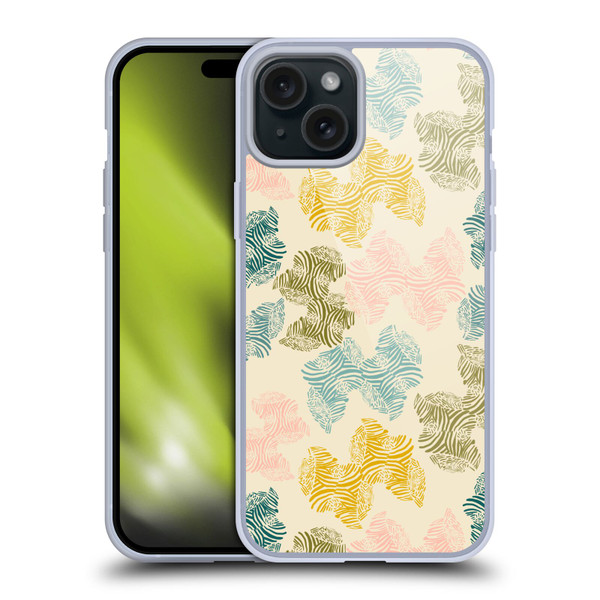Gabriela Thomeu Art Zebra Green Soft Gel Case for Apple iPhone 15 Plus