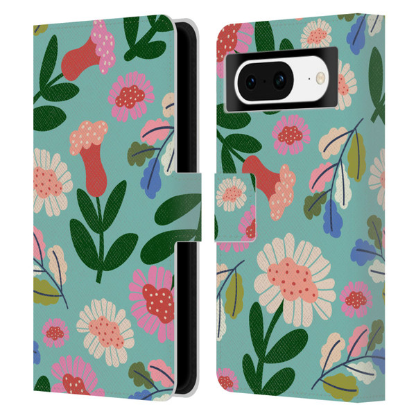Gabriela Thomeu Floral Super Bloom Leather Book Wallet Case Cover For Google Pixel 8