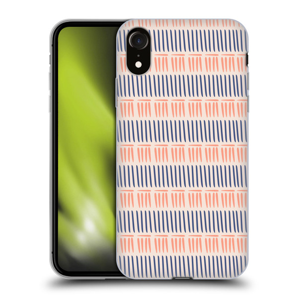 Gabriela Thomeu Art Blue And Pink Lines Soft Gel Case for Apple iPhone XR