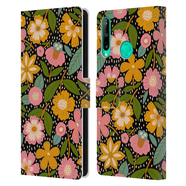 Gabriela Thomeu Floral Floral Jungle Leather Book Wallet Case Cover For Huawei P40 lite E