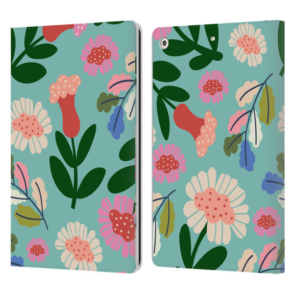 Gabriela Thomeu Floral Super Bloom Leather Book Wallet Case Cover For Apple iPad 10.2 2019/2020/2021