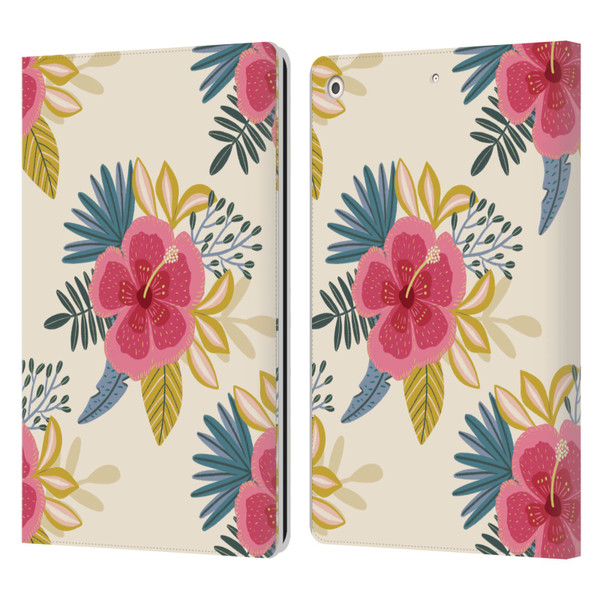 Gabriela Thomeu Floral Tropical Leather Book Wallet Case Cover For Apple iPad 10.2 2019/2020/2021