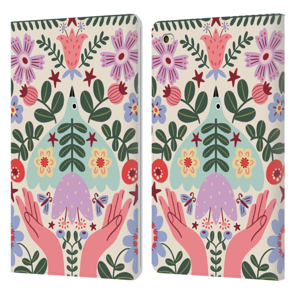Gabriela Thomeu Floral Folk Flora Leather Book Wallet Case Cover For Apple iPad mini 4