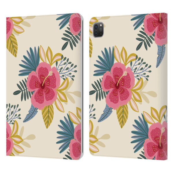 Gabriela Thomeu Floral Tropical Leather Book Wallet Case Cover For Apple iPad Pro 11 2020 / 2021 / 2022