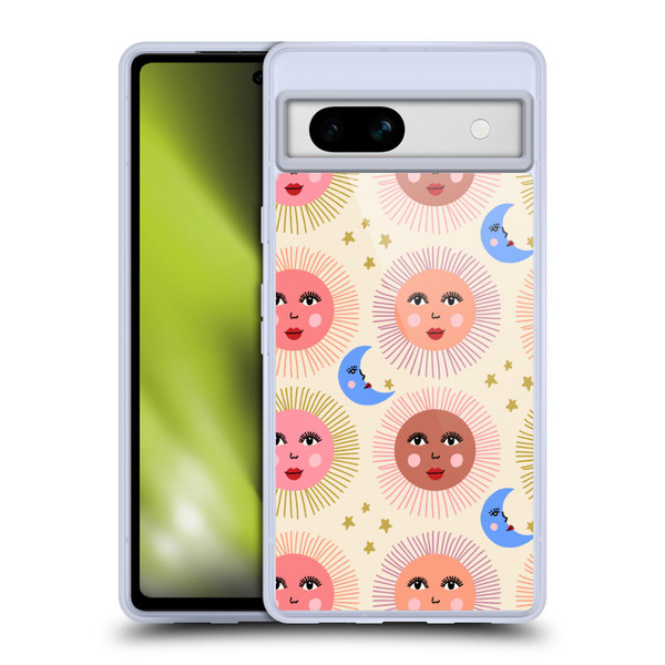 Gabriela Thomeu Art Sun Moon Star Soft Gel Case for Google Pixel 7a