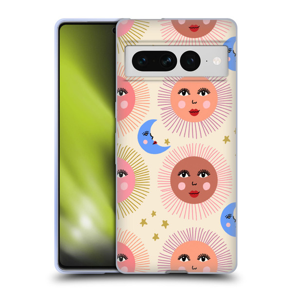 Gabriela Thomeu Art Sun Moon Star Soft Gel Case for Google Pixel 7 Pro