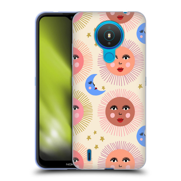 Gabriela Thomeu Art Sun Moon Star Soft Gel Case for Nokia 1.4