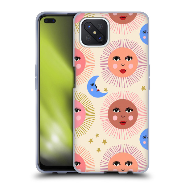 Gabriela Thomeu Art Sun Moon Star Soft Gel Case for OPPO Reno4 Z 5G