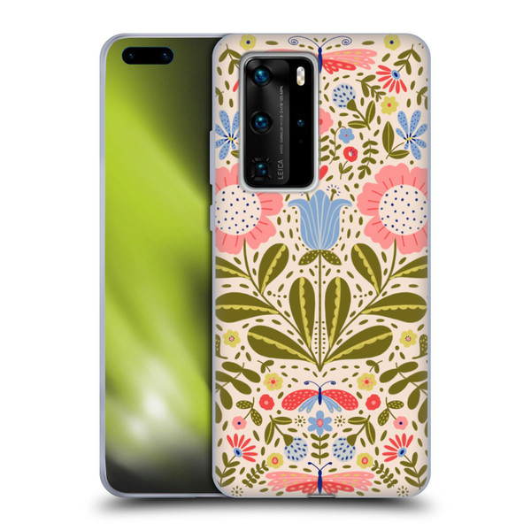 Gabriela Thomeu Floral Blooms & Butterflies Soft Gel Case for Huawei P40 Pro / P40 Pro Plus 5G